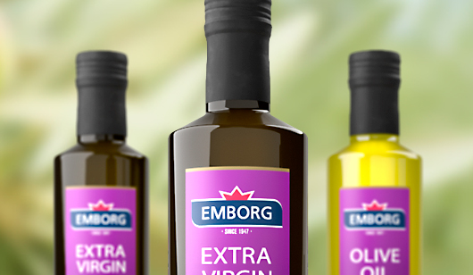 Emborg. Дизайн этикеток оливкового масла