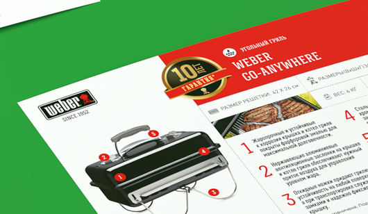 Продуктовые листовки для бренда Weber